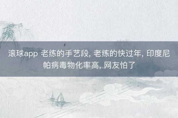 滚球app 老练的手艺段, 老练的快过年, 印度尼帕病毒物化率高, 网友怕了