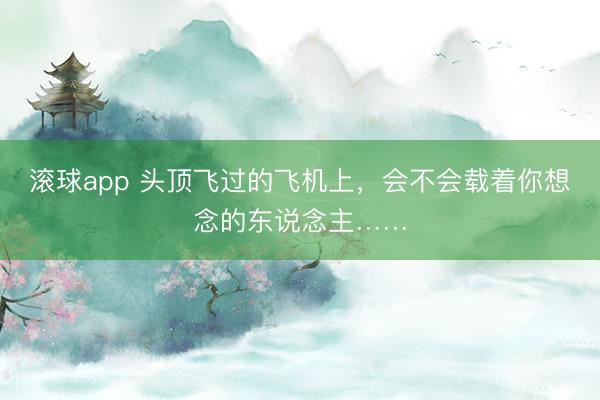 滚球app 头顶飞过的飞机上,会不会载着你想念的东说念主……
