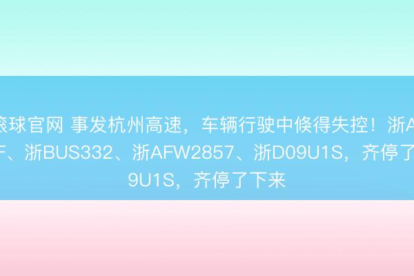 滚球官网 事发杭州高速，车辆行驶中倏得失控！浙A109DF、浙BUS332、浙AFW2857、浙D09U1S，齐停了下来