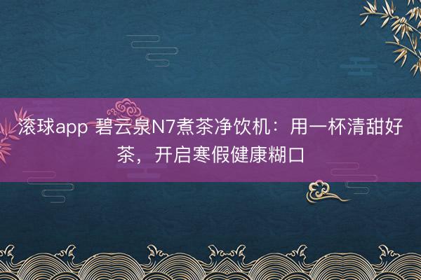 滚球app 碧云泉N7煮茶净饮机:用一杯清甜好茶,开启寒假健康糊口