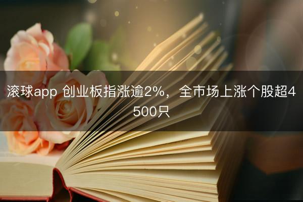 滚球app 创业板指涨逾2%，全市场上涨个股超4500只