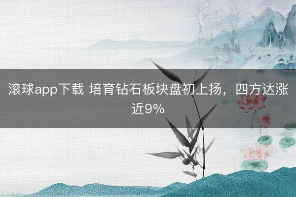 滚球app下载 培育钻石板块盘初上扬，四方达涨近9%