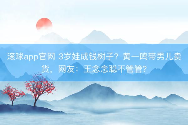 滚球app官网 3岁娃成钱树子？黄一鸣带男儿卖货，网友：王念念聪不管管？