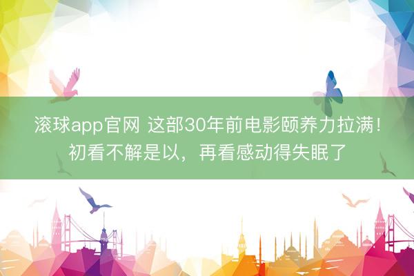滚球app官网 这部30年前电影颐养力拉满！初看不解是以，再看感动得失眠了
