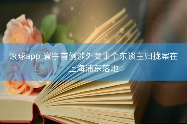 滚球app 寰宇首例涉外商事个东谈主归拢案在上海浦东落地